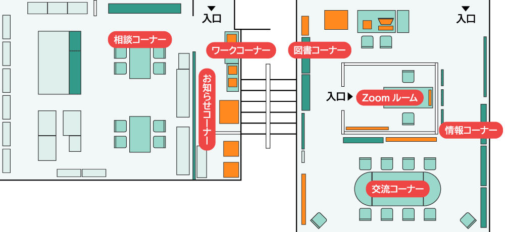 センター内レイアウト全体図